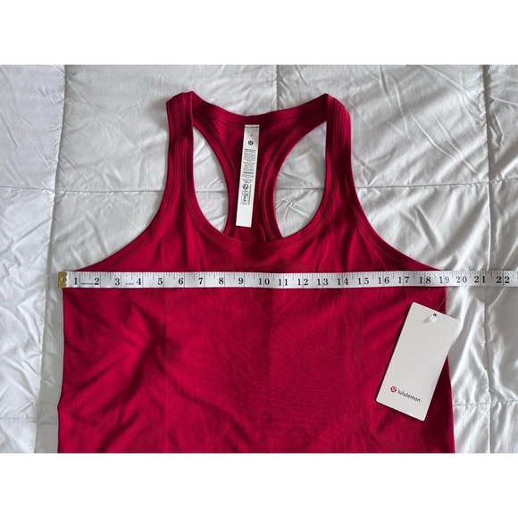 New Lululemon Swiftly Tech Racerback Tank 2.0 Race Size 12 Dark Red Hip Length - Picture 5 of 9